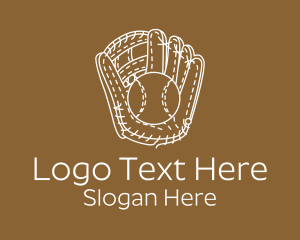 Baseball Glove Ball Logo