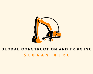 Excavator Quarry Machinery Logo