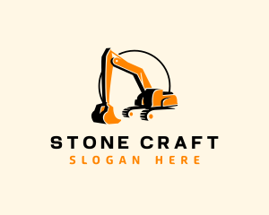 Quarry - Excavator Quarry Machinery logo design