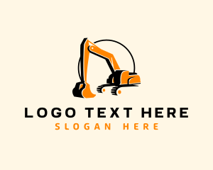 Digger - Excavator Quarry Machinery logo design