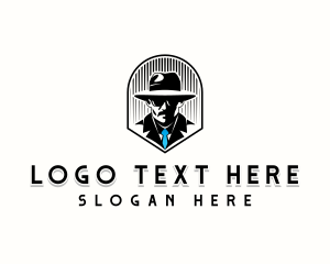 Hat - Gentleman Detective Investigator logo design