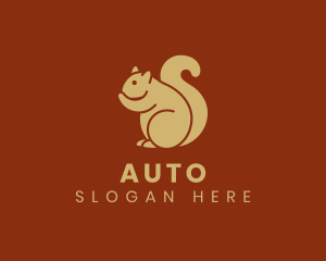 Cute Squirrel Silhouette Logo