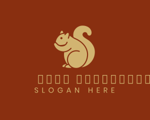 Wild - Cute Squirrel Silhouette logo design