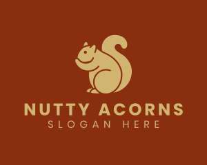 Squirrel - Cute Squirrel Silhouette logo design