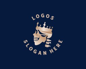 Royal - Skull King Crown logo design