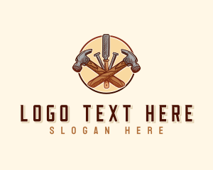 Tool - Construction Carpentry Builder logo design