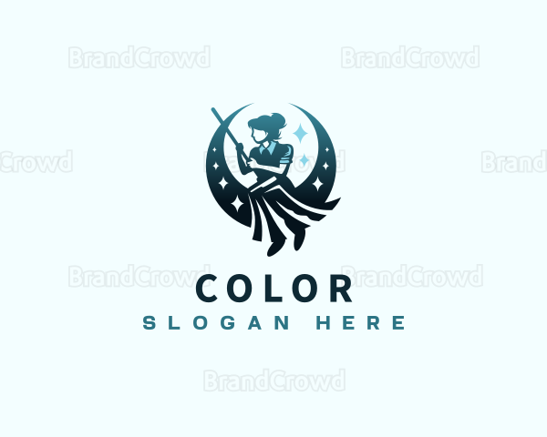 Moon Maid Broom Cleaning Logo