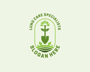 Plant Shovel Gardening logo design