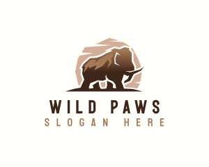 Wild Mammoth Species logo design