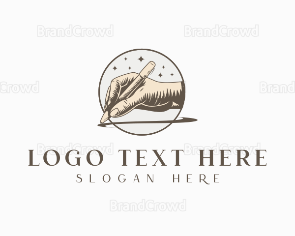 Hand Writing Author Logo