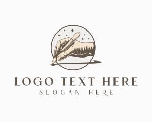 Study - Hand Writing Author logo design