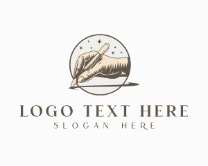 Student - Hand Writing Author logo design