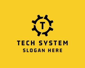 System - Cog Mechanic Industrial logo design