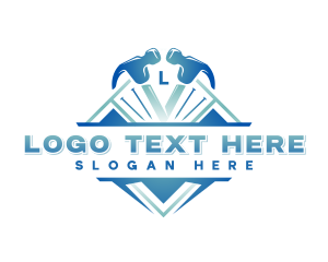 Construction - Builder Hammer Contractor logo design