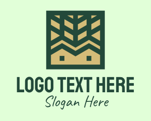 Lodge - Woods Cabin Housing logo design