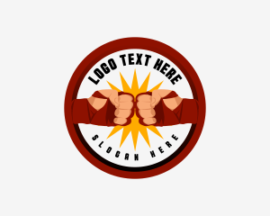 Fight - Boxing Fist Gym logo design