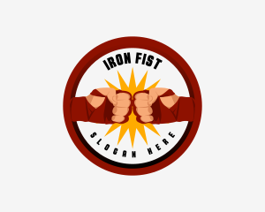 Boxing Fist Gym logo design