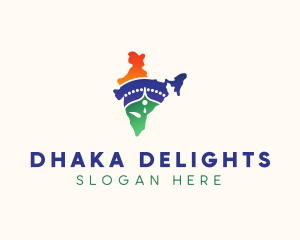 Bangladesh - Shiva India Map logo design