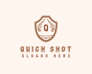 Shoot - Western  Weapon Gun logo design