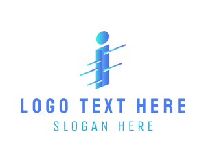 Modern - Multimedia Company Letter I logo design