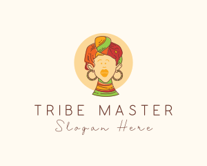 Native African Woman logo design