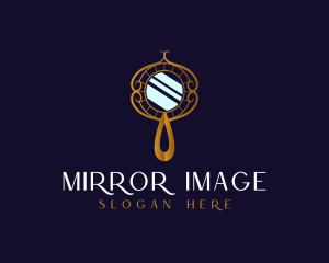 Reflection - Elegant Mirror Gold logo design