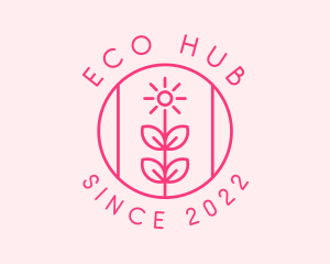 Ecosystem - Flower Gardening Badge logo design