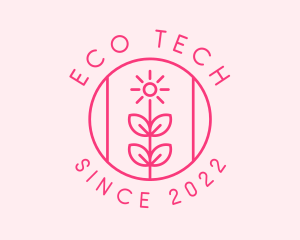 Ecosystem - Flower Gardening Badge logo design