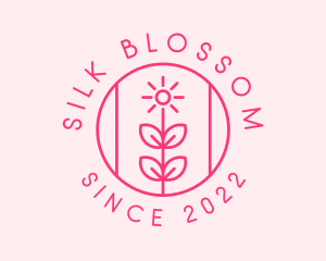 Flower Gardening Badge  logo design