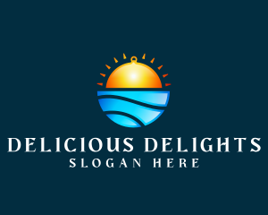 Sunset Cloche Catering logo design