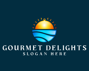 Sunset Cloche Catering logo design