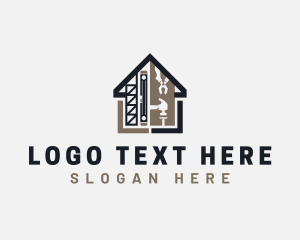 Set Square - Construction Tools Builder logo design