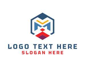 Hexagon - Generic Company Letter M logo design