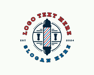 Hairstyling - Barber Shaving Grooming logo design