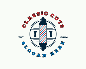 Barber Shaving Grooming logo design