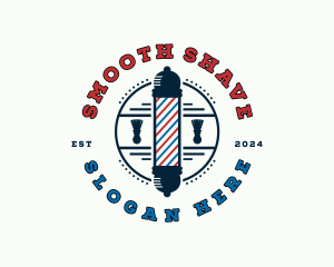 Barber Shaving Grooming logo design