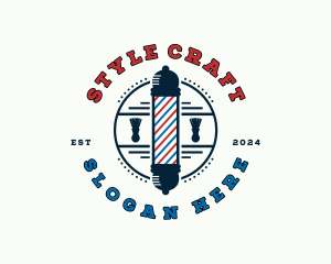 Hairstyling - Barber Shaving Grooming logo design