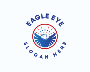 Patriotic American Eagle logo design