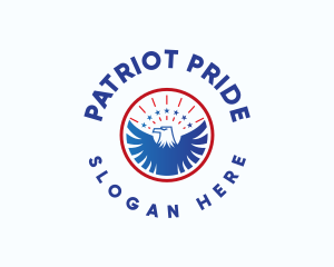 Patriotic American Eagle logo design