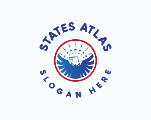 Patriotic American Eagle logo design