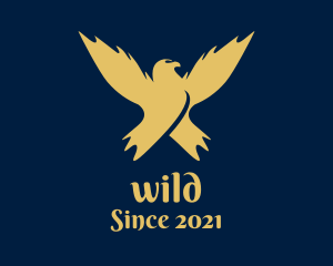 Aviary - Yellow Bird Wings logo design