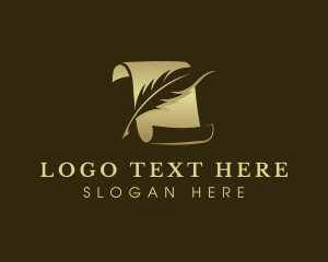 Writing - Quill Paper Legal logo design