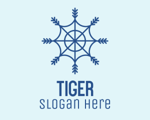 Blue Web Snowflake Logo