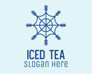 Blue Web Snowflake logo design