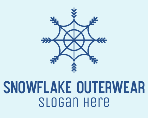 Blue Web Snowflake logo design