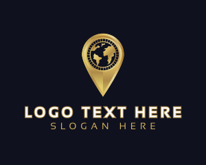 Location Pin - Travel Location Globe logo design