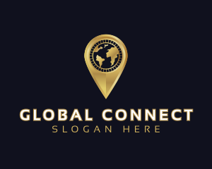 Travel Location Globe logo design