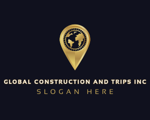 Deluxe - Travel Location Globe logo design