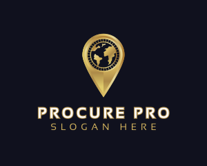 Procurement - Travel Location Globe logo design