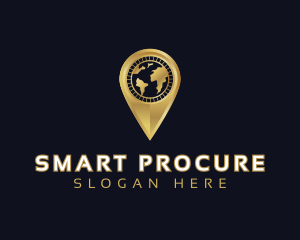 Procurement - Travel Location Globe logo design